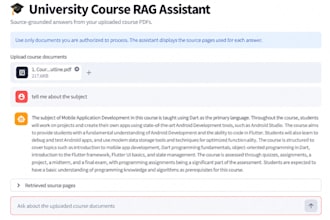 build an ai course assistant from university PDF materials
