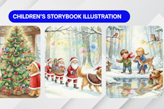 children story book illustrator and  water color story book illustration