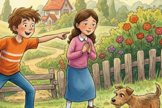 children story book illustrator and  water color story book illustration