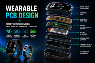 design wearable pcb electronics medical health device smartwatch smart ring