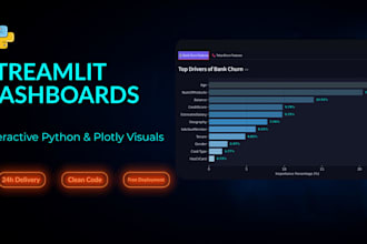 build interactive streamlit dashboard or fix python data bugs