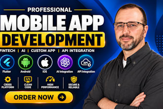mobile app development ios android flutter app developer fintech ai app creation