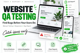 manually test your website and report bugs