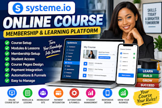 create systeme io online course, membership and learning platform