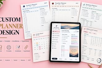 create custom student planners, academic planners, teacher hyperlinked planners