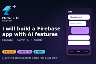build a firebase integrated flutter app with ai features