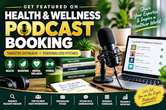 book you on health and wellness podcasts with targeted outreach