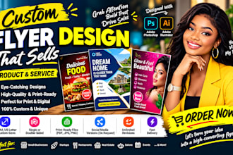 design custom flyer for your product service