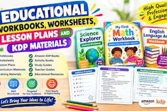 create fun educational workbooks and worksheets for kids and homeschool