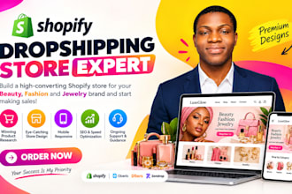 build shopify dropshipping website or store for fashion, jewelry and beauty