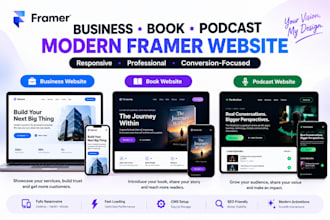 create a business, book website, podcast website for you