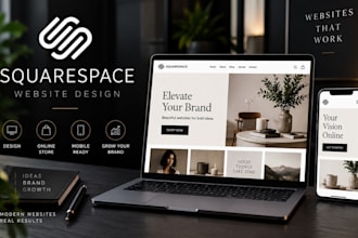 do squarespace website design, create squarepace store , squarespace website
