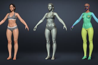 create stylized 3d character model, metahuman in zbrush unity cc4 cc5, iclone