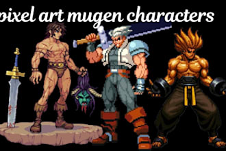 create custom pixel art mugen characters and fighting game sprite sheets