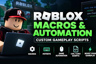 create custom roblox macros, game automation and gameplay scripts