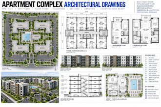 create apartment complex architectural drawings for developers