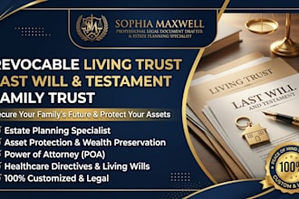 draft a revocable living trust last will and family trust
