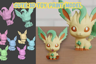 sculpt cute 3d toy, 3d anime figurine, toy design, dnd stl, 3mf for 3d printing