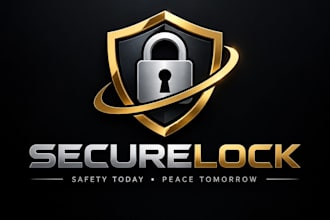design a professional  security, protection, or locksmith secure lock logo