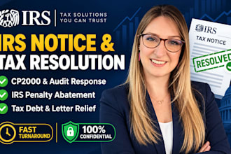 respond to irs notices, cp2000, and write penalty abatement letters