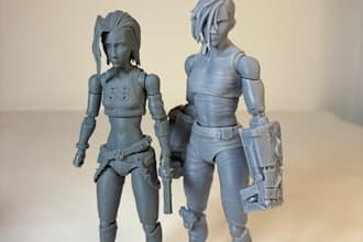 sculpt 3d articulated animal character custom 3d action figurine for 3dprinting