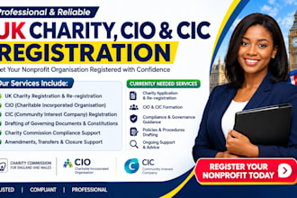 register your UK charity, cio, cic, charity commission