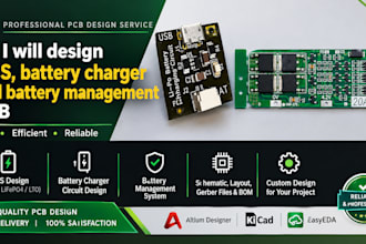 design bms, battery charger and battery management pcb