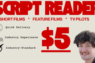 complete in depth script coverage, script notes, script feedback