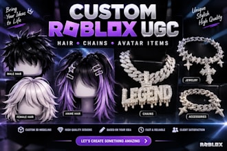 create custom roblox ugc hair, chains and avatar accessories