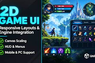 optimize and build responsive 2d game UI and menus for unity