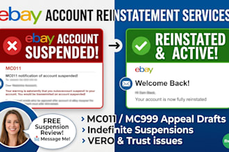 do ebay account reinstatement and suspension appeal ebay mc011 ebay mc999