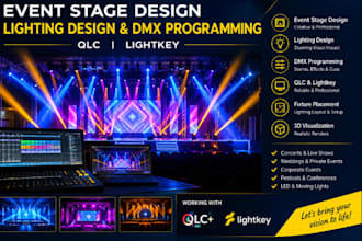 create event stage design lighting design and dmx programming qlc lightkey