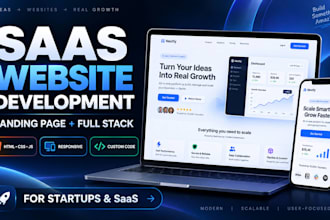 design stunning HTML landing page, static website and custom full stack w