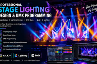 design stage lighting design event stage setup and dmx programming qlc lightkey