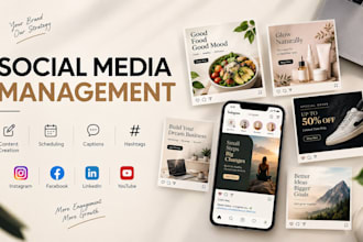 do monthly social media manager, social media post management