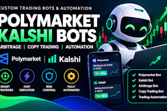 build polymarket bot, kalshi bot, arbitrage bot, copy trading automation bot