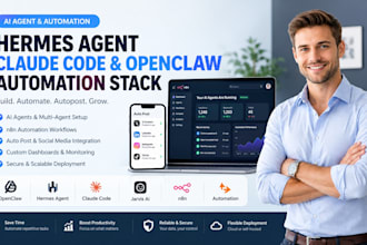 hermes agent claude code openclaw jarvis ai n8n automation autopost dashboard