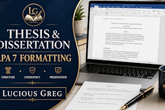 format your thesis dissertation or research paper in apa 7 style