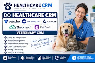do healthcare CRM vetspire cornerstone avimark shepherd petdesk veterinary CRM