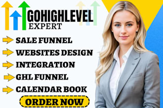 setup gohighlevel crm sales funnel workflow website booking calendar integration