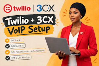 setup verified twilio telynx account siptrunk did number 3cx ivr and call center