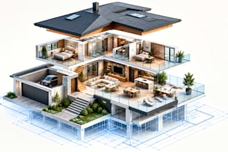create 3d bim model in revit for architecture, structure and mep