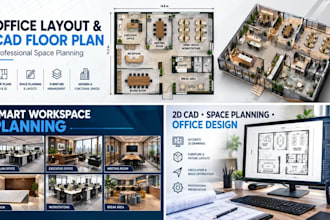 design office layouts, cad floor plans and workspace planning