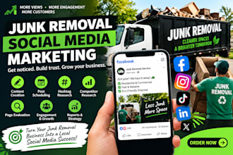 social media management for junk removal ,hauling businesses