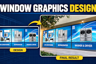 design eye catching window graphics shop front or storefront  vinyl stickers