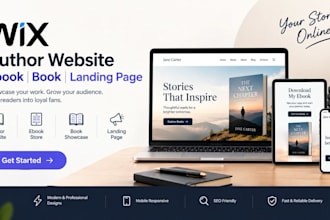 design a wix author website for your book or writing brand