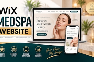 design or redesign wix med spa website with appointment booking
