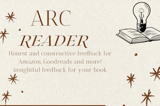 be an arc reader for your book or ebook and provide honest review