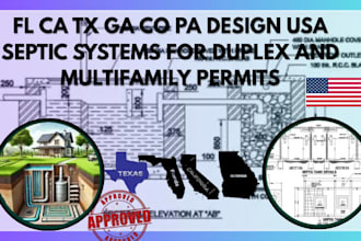 fl ca tx ga co pa design USA septic systems for duplex and multifamily permits
