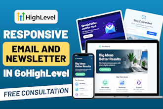 design responsive email and newsletter in ghl
